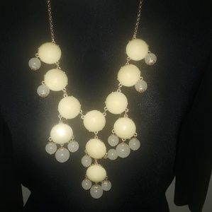 Lemon yellow & cream necklace